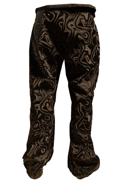 Patterned leather pants