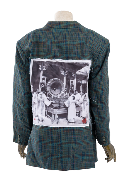 Green/Navy Blazer with Patch