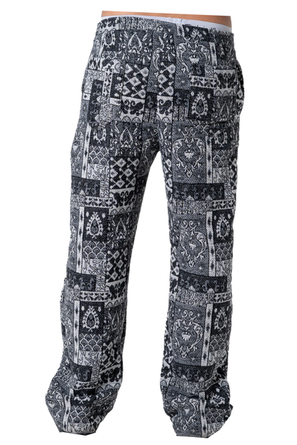 Black Patterned Pants