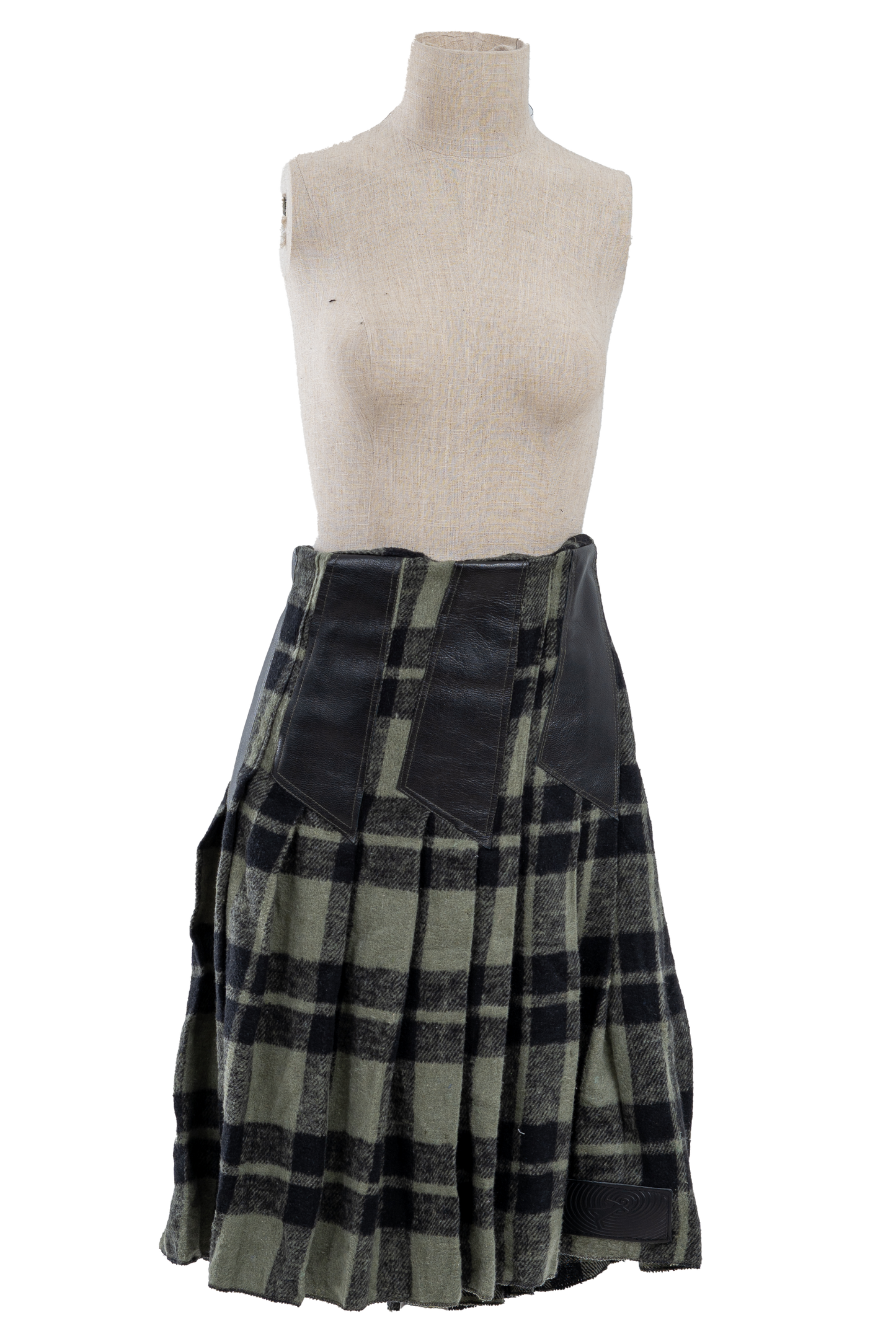 Green Plaid Long Skirt