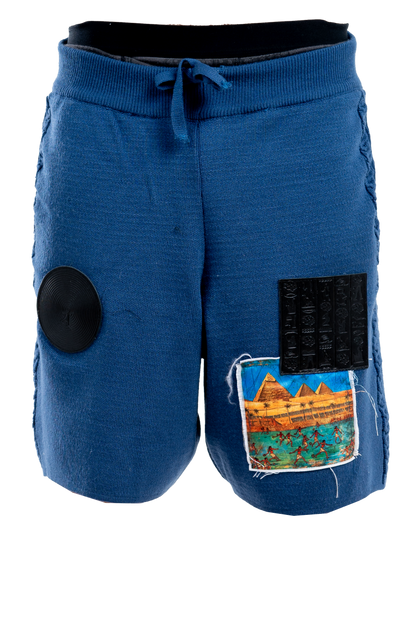 Knitted navy Shorts