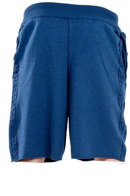 Knitted navy Shorts