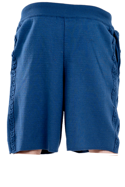 Navy Knitted Shorts