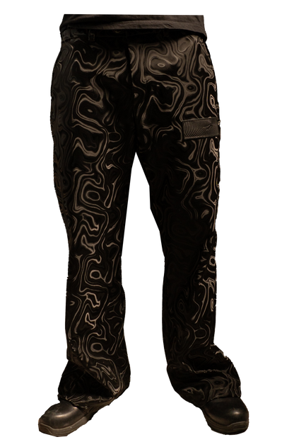 Patterned leather pants