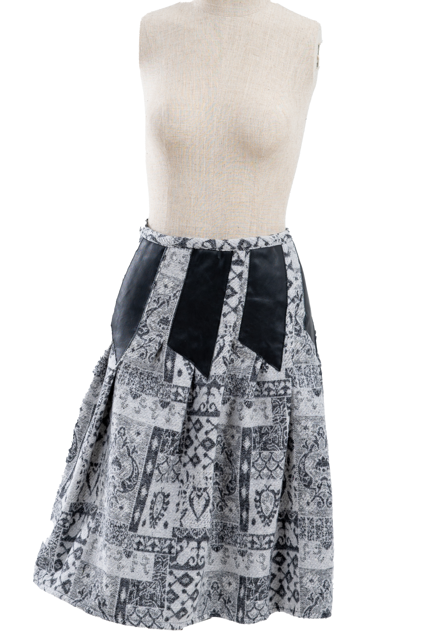 Gray Patterned Skirt