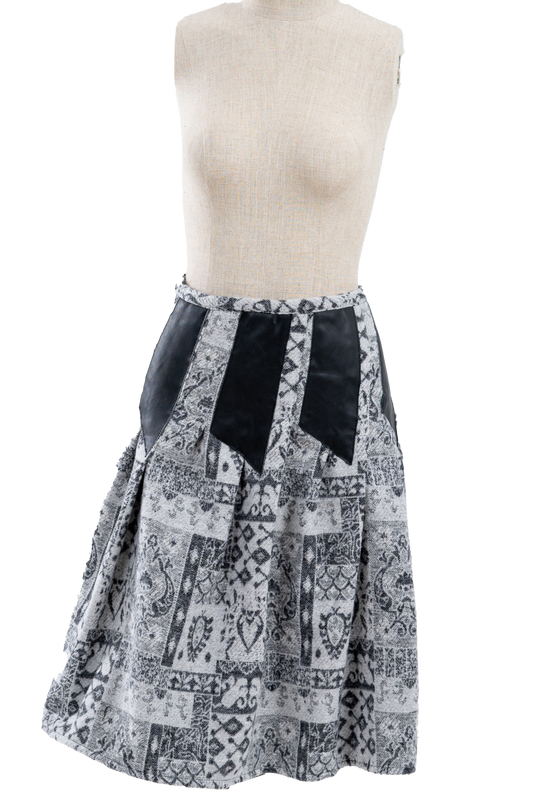 Gray Patterned Skirt