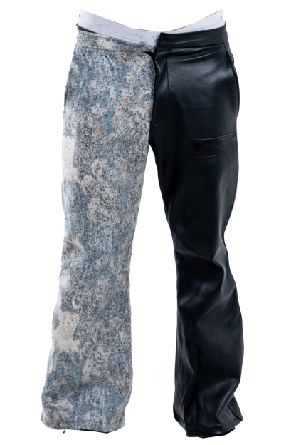 Genuine leather and Alexandra Jacquard Pants