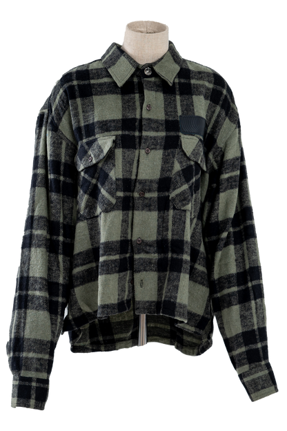 Green Plaid Flannel Shirt