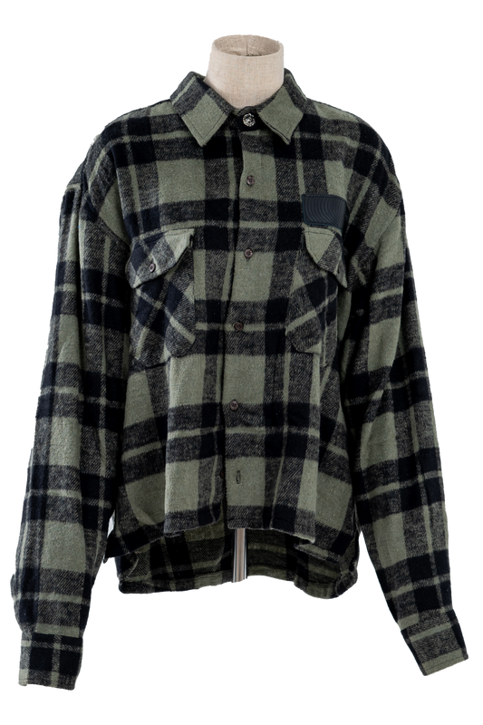 Green Plaid Flannel Shirt