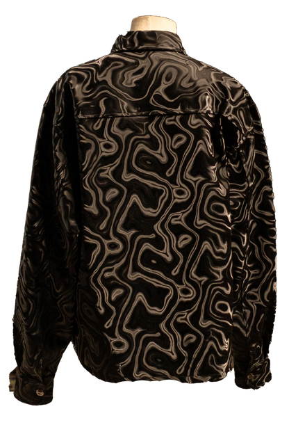 Patterned Leather shirt