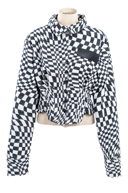 Cropped Checkered Shirt