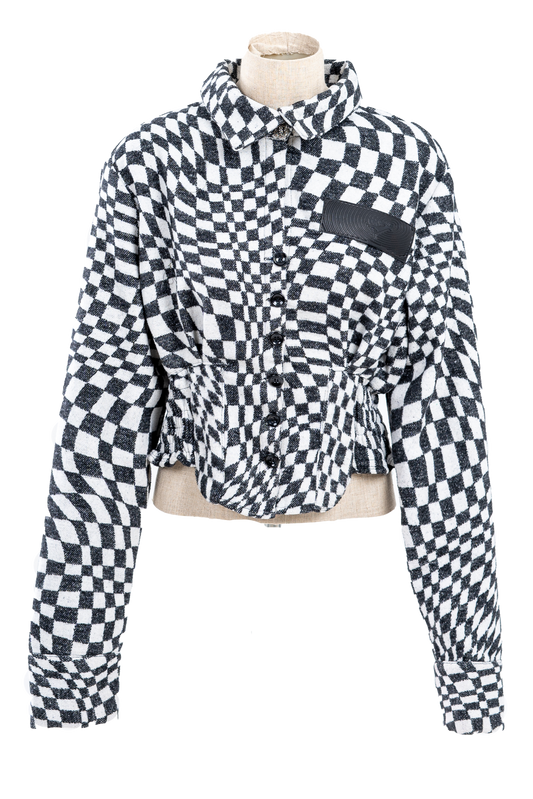 Cropped Checkered Shirt