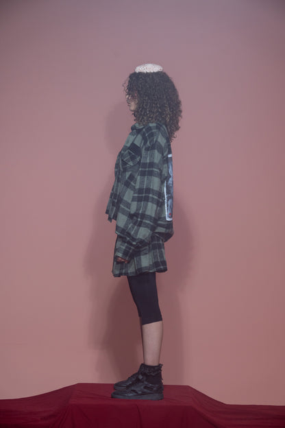 Green Plaid Flannel Shirt