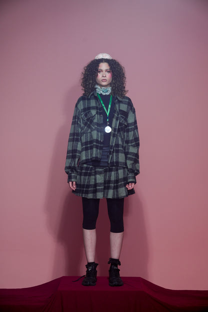 Green Plaid Flannel Shirt